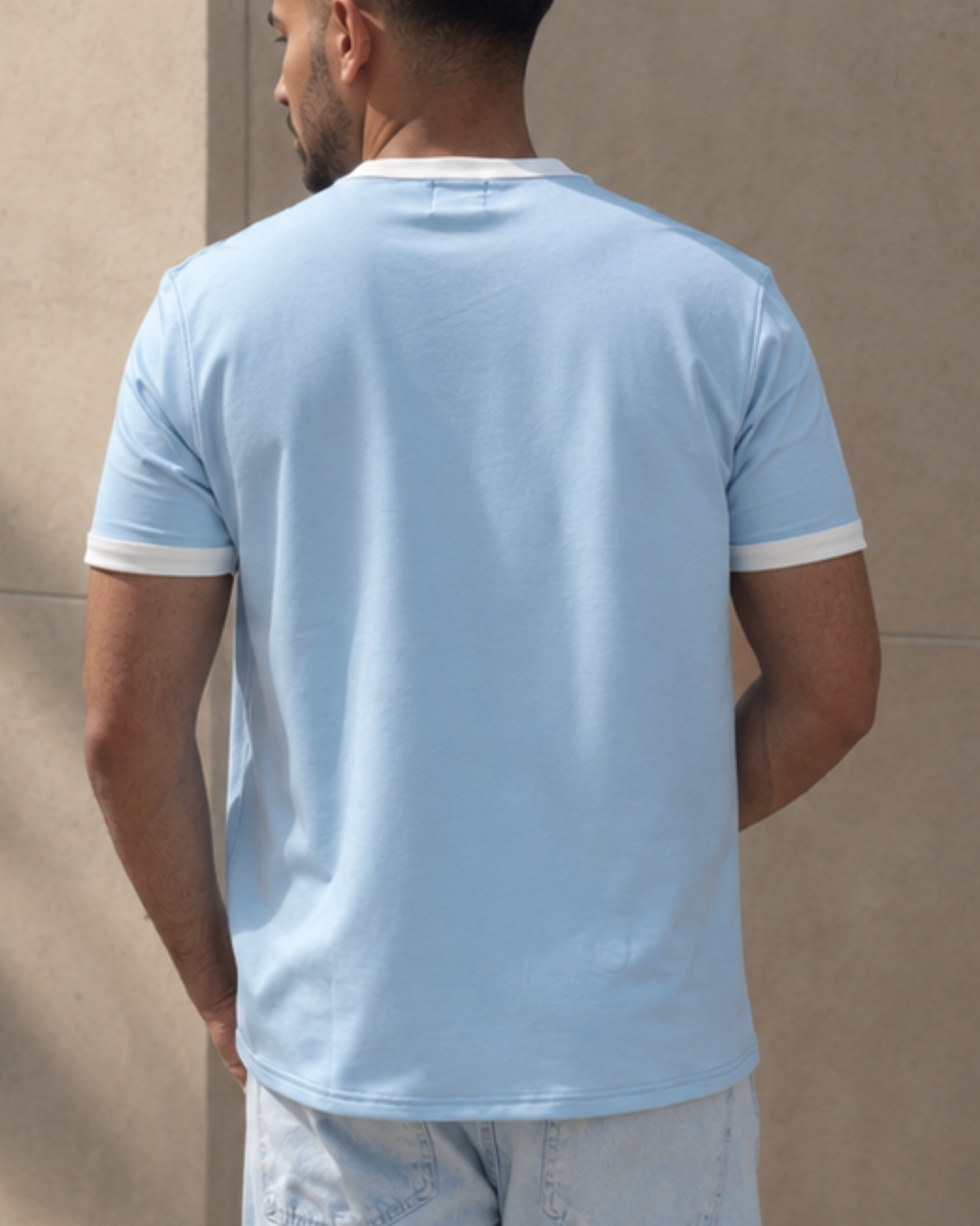 Sky Blue Ringer tee