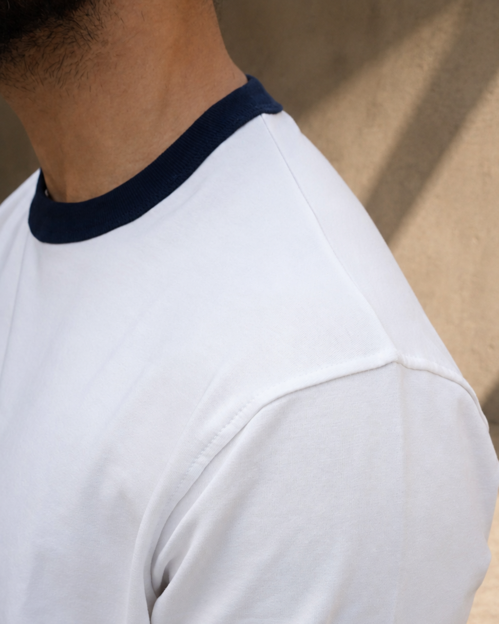 VELEN Ringer Tee — White